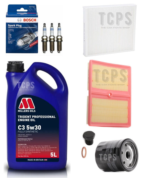 FOR AUDI A3 1.0 TFSI 8V MK3 FULL SERVICE KIT WITH 3 BOSCH PLUGS AND FILTERS