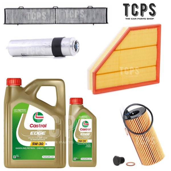 FITS BMW 320d E90 COMPLETE SERVICE KIT WITH 6L CASTROL