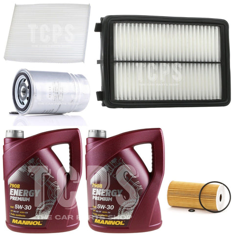 FOR KIA SPORTAGE 2.0 CRDi MK4 15-22 10 5W30 AIR OIL CABIN FUEL SERVICE KIT NEW