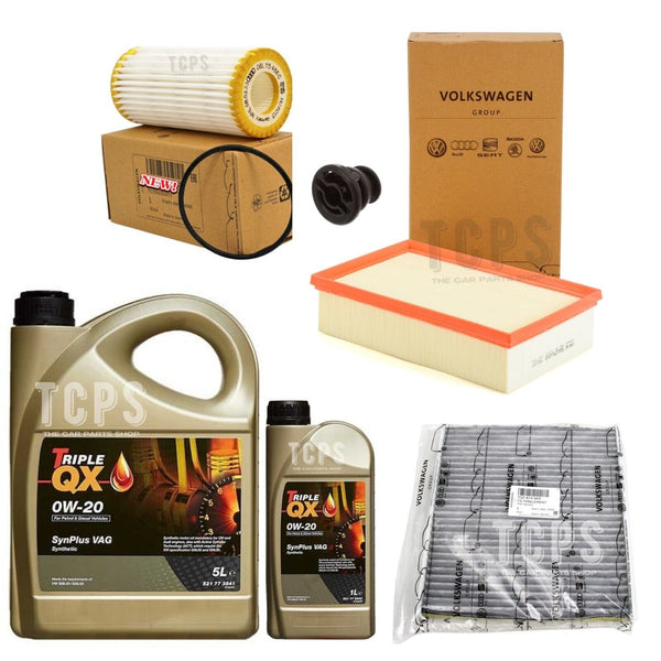 FOR SKODA KODIAQ 2.0 TSI MK1 GENUINE SERVICE KIT & 6L 0W20 TRIPLE QX