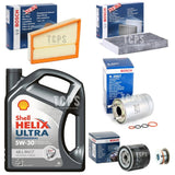 FOR RENAULT SCENIC 1.5 DCI MK3 FULL BOSCH SERVICE KIT WITH 5L SHELL 5W30 OIL