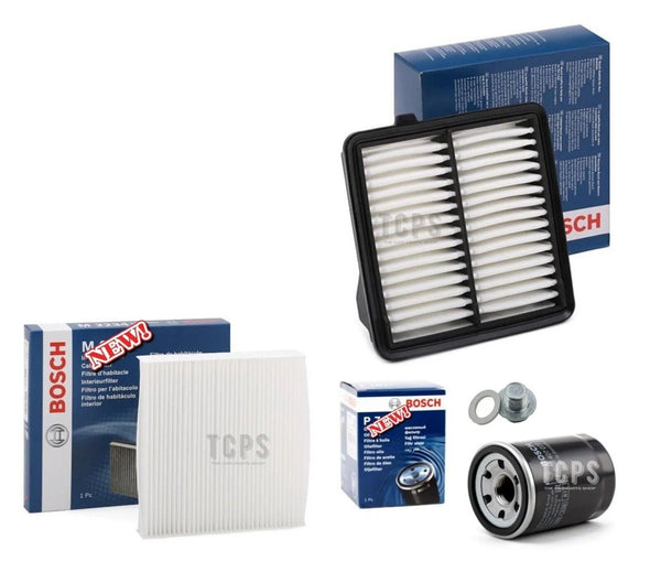 FITS HONDA JAZZ FIT HYBRID BOSCH SERVICE KIT AIR OIL CABIN & NEW DRAIN PLUG