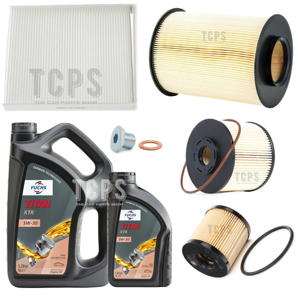 FULL SERVICE KIT FOR VOLVO C30 2.0 D R-DESIGN MK1 WITH 6L FUCHS XTR 5W30