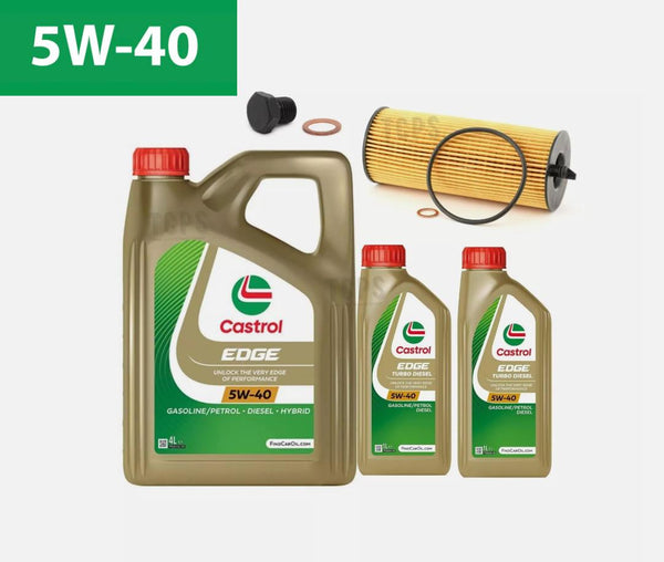 FOR BMW 1 SERIES 116d 118d F20 F21 6L CASTROL EDGE 5W40 SERVICE KIT & OIL FILTER