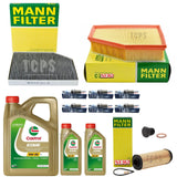 FITS BMW X3 M40i G01 PREMIUM MANN SERVICE FILTER KIT + 7L CASTROL & BOSCH PLUGS
