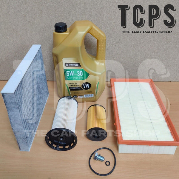 FOR AUDI A3 CONVERTIBLE 1.6 TDI 14-20 FULL SERVICE KIT 5L OIL & 4 NEW FILTERS
