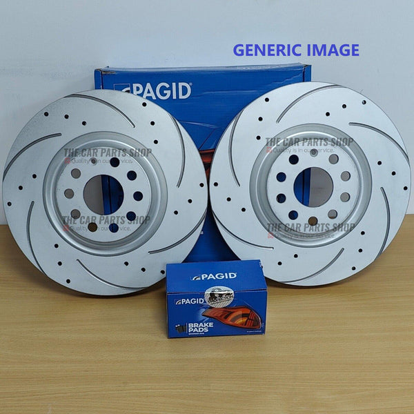 FOR NISSAN NV300 2.0 DCI 120 19+ DRILLED GROOVED FRONT BRAKE DISCS & PADS PAGID