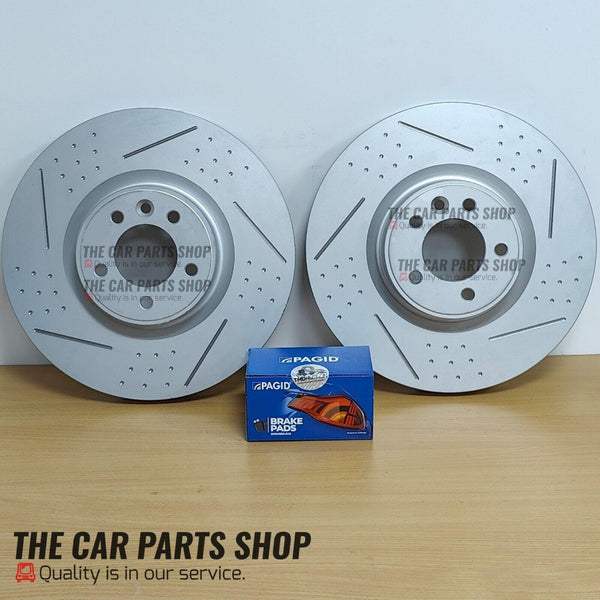 FOR AUDI Q5 2.0 TDI MK1 PAGID DIMPLED SLOTTED FRONT DISCS 320MM + PAGID PADS