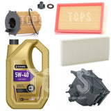 FOR FIAT SCUDO MULTIJET 90 1.6 JTD 2006+ 5L 5W40 AIR OIL CABIN FUEL SERVICE KIT