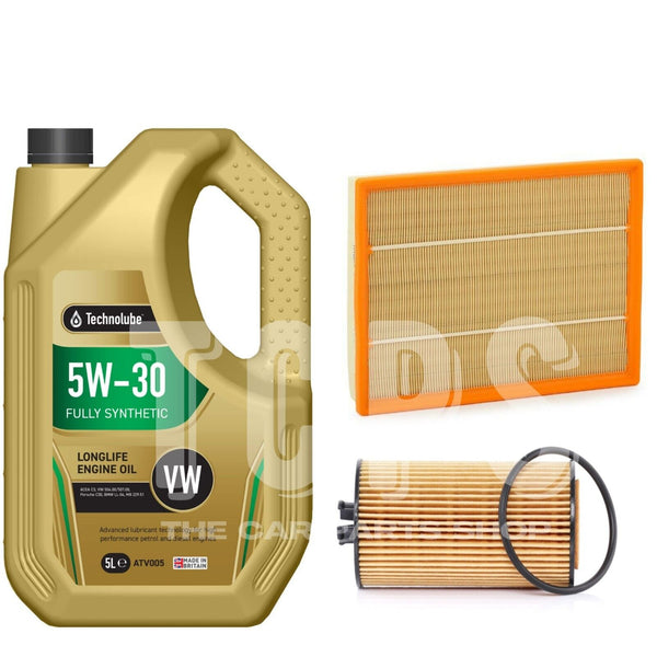 FOR VAUXHALL VECTRA VVT MK2 1.8 2002-2009 5L 5W30 AIR  & OIL FILTER SERVICE KIT