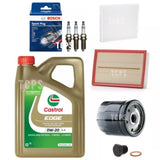 FOR AUDI A3 1.5 TFSI MK3 SERVICE KIT 5L 0W20 CASTROL AIR OIL FILTERS & PLUGS
