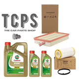 FOR AUDI RS3 2.5 TFSI 8V OEM GENUINE SERVICE KIT 7L CASTROL & AIR OIL GENUINE