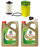 FOR AUDI RS6 4.0 TFSI MK4  SERVICE KIT 10L CASTROL LL 5W30 MANN OIL FILTER PLUG
