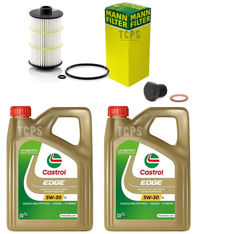 FOR AUDI RS6 4.0 TFSI MK4  SERVICE KIT 10L CASTROL LL 5W30 MANN OIL FILTER PLUG