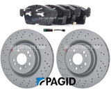 FOR MERCEDES GLE COUPE 350D 4MATIC PAGID FRONT BRAKE DISCS 350MM & PADS & SENSOR