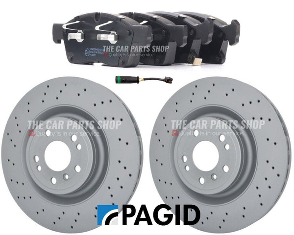 FOR MERCEDES GLE 350D 4MATIC 15-18 PAGID FRONT BRAKE DISCS 350MM & PADS & SENSOR