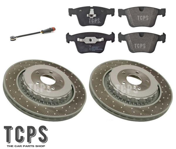 FOR MERCEDES CL63 AMG W216 REAR BRAKE DISCS 365MM AND PAGID PADS + SENSOR
