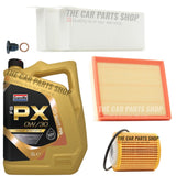 FOR PEUGEOT 3008 1.6 HDI 2009-18 5L 0W30 AIR OIL CABIN FILTERS SERVICE KIT PACK