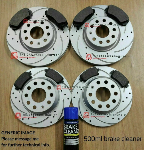 FITS BMW 3 SERIES 330D 12-18 COATED GROOVED FRONT & REAR DISCS & PADS + SENSORS