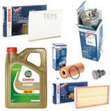 FOR SKODA OCTAVIA COMBI 1.9 TDI 98-10 BOSCH SERVICE KIT 5L CASTROL BOSCH FILTERS