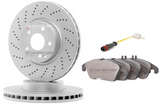 FOR MERCEDES E350 CDI 4MATIC 11-15 DRILLED PAGID FRONT BRAKE DISCS 344MM & PADS