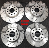 FOR BMW 320D M SPORT 2.0 DRILLED FRONT & REAR DISCS with BRAKE PADS AND SENSORS