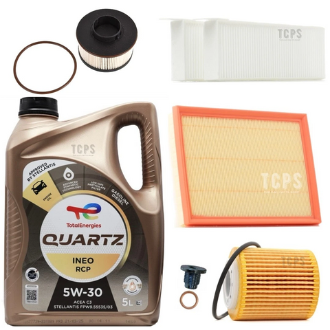 FOR PEUGEOT 3008 1.5 BLUEHDI MK2 FULL SERVICE KIT WITH TOTAL QUARTZ 5W30 ST
