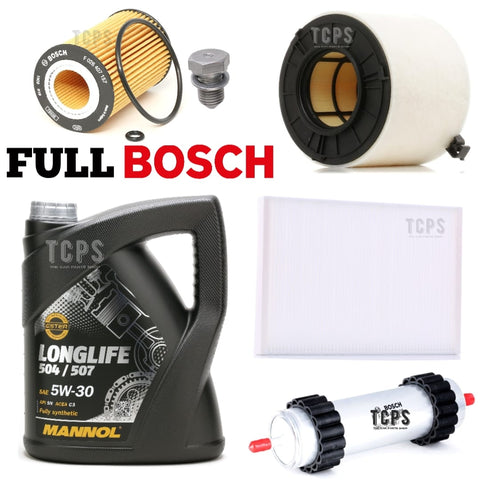 For Audi A5 2.0 TDi MK2 Full Bosch Service Kit & 5L Mannol 5w30