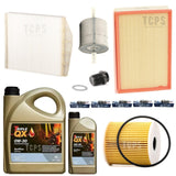 FOR VOLVO XC70 2.5 MK1 FULL SERVICE KIT 6L 0W30 & ALL 4 FILTERS & BOSCH PLUGS NEW