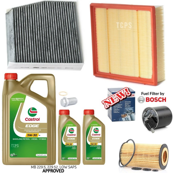 FOR MERCEDES A200d 2.2 2012+ COMPLETE FULL SERVICE KIT WITH 7L CASTROL 5W30