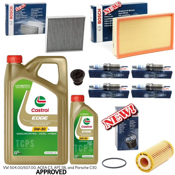 FOR VW GOLF R 2.0 TSI MK7 DJHA FULL BOSCH SERVICE KIT + IRIDIUM SPARK PLUGS