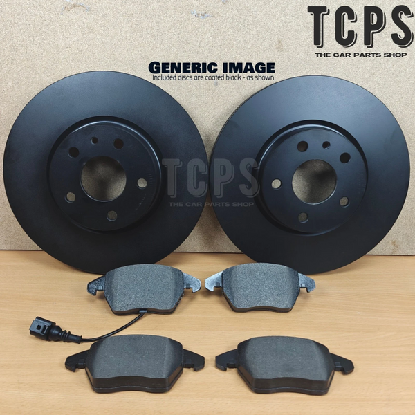 FITS AUDI TT 45 TFSI 2018+ BLACK FRONT BRAKE DISCS 312MM & PADS