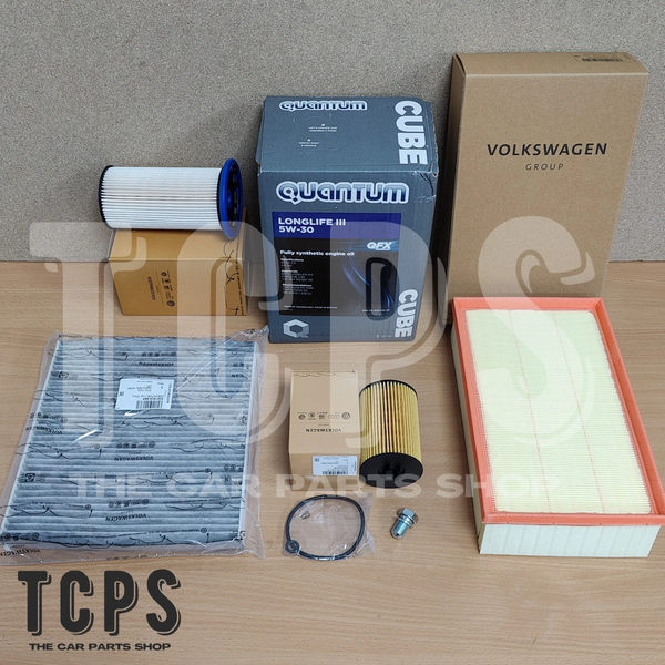 FOR SEAT LEON 1.6 2.0 TDI 2012+ OEM GENUINE SERVICE KIT WITH 5L QUANTUM & PLUG