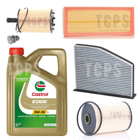 For Audi A3 2.0 TDI 8P Full Service Kit + 5L Castrol Edge
