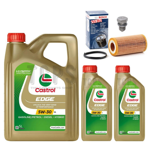 For Audi RS3 2.5 TFSI Service Kit 7L Castrol & Bosch Oil Filter Kit