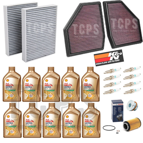 For BMW M5 Competition F90 Service kit 10L Shell 0w-30 + Plugs K & N