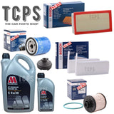 FOR PEUGEOT EXPERT 2.0 HDI MK3 FULL BOSCH SERVICE KIT 6L MILLERS 5W30 ST