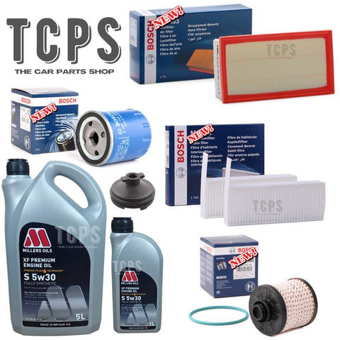 FOR PEUGEOT EXPERT 2.0 HDI MK3 FULL BOSCH SERVICE KIT 6L MILLERS 5W30 ST