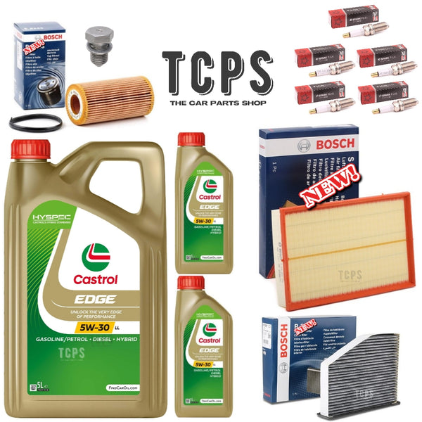 FOR AUDI RSQ3 2.5 TFSI 8U MK1 FULL BOSCH SERVICE KIT WITH 5 PLUGS CASTROL