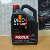 5 LITRES MOTUL 8100 X-CLEAN+ 5W30 ACEA C3 LONGLIFE ENGINE OIL