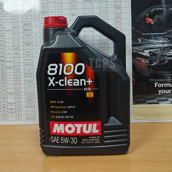 5 LITRES MOTUL 8100 X-CLEAN+ 5W30 ACEA C3 LONGLIFE ENGINE OIL