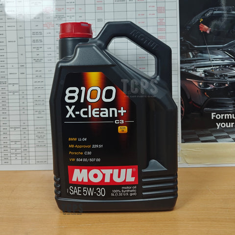 5 LITRES MOTUL 8100 X-CLEAN+ 5W30 ACEA C3 LONGLIFE ENGINE OIL