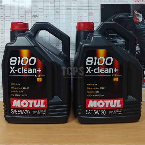 10 LITRES MOTUL 8100 X-CLEAN+ 5W30 ACEA C3 LONGLIFE ENGINE OIL 106377