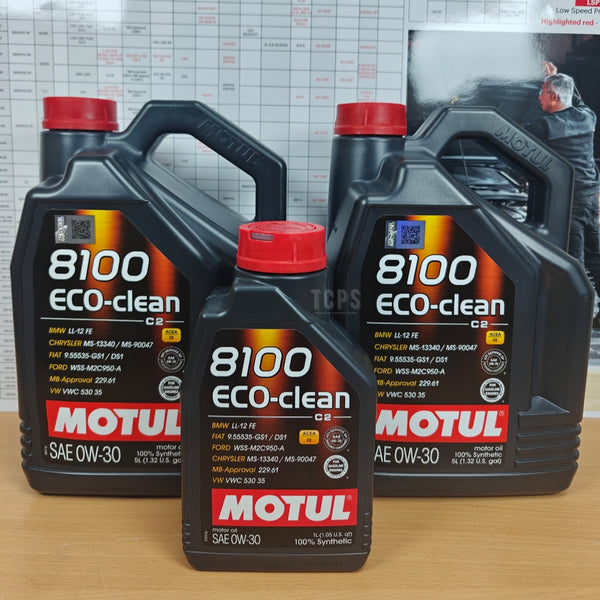 11 LITRES MOTUL 8100 ECO-CLEAN ACEA C2 0W-30 ENGINE OIL 102889