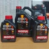 7 LITRES MOTUL 8100 ECO-NERGY ACEA A5/B5 0W-30 ENGINE OIL 102794