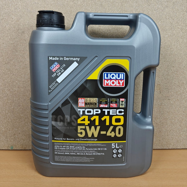 5 LITRES LIQUI MOLY TOP TEC 4110 5W-40 ENGINE OIL ACEA C3 VW511 BMW LONGLIFE-04 21479