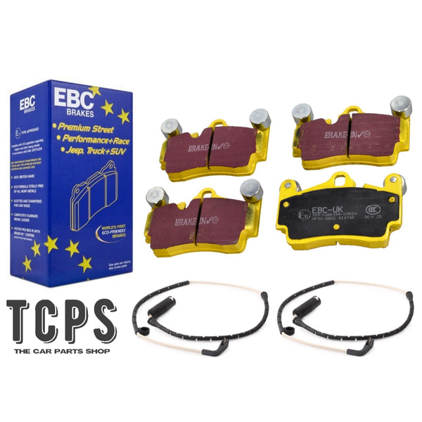 FOR AUDI Q7 4.2 TDI MK1 EBC YELLOW STUFF REAR BRAKE PADS & 2 SENSORS