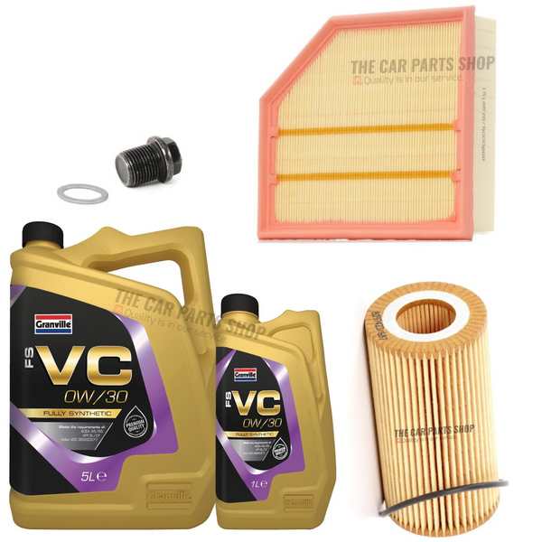 FITS VOLVO XC90 2.4 D5 200HP SUV SERVICE KIT 6L GRANVILLE 0W30 AIR OIL FILTERS