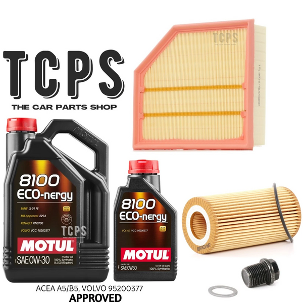 FOR VOLVO V70 2.4 D5 2001-2007 SERVICE KIT AIR OIL FILTER MOTUL 0W30 6L OIL