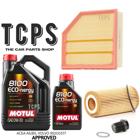 FOR VOLVO V70 2.4 D5 2001-2007 SERVICE KIT AIR OIL FILTER MOTUL 0W30 6L OIL